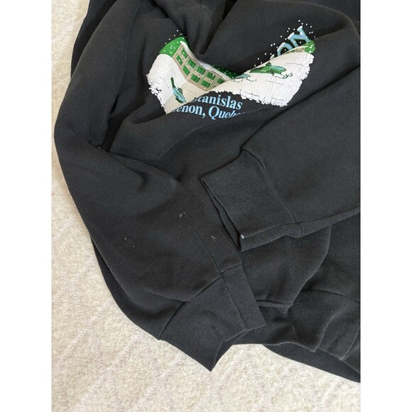Vtg Anvil 80s USA Made Le Cabanon Lac Stanislas St Zenon Quebec Sweatshirt Large - Picture 11 of 16